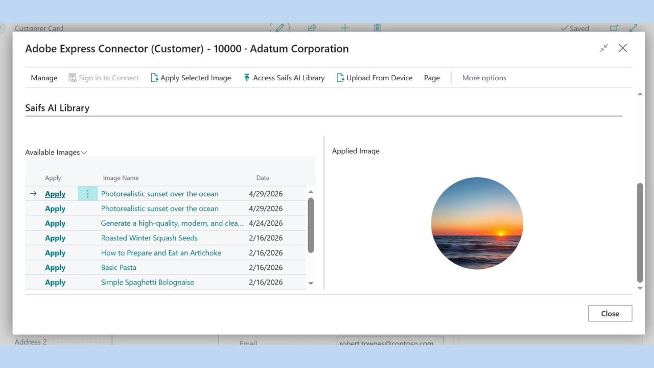 Adobe Express Connector preview 3