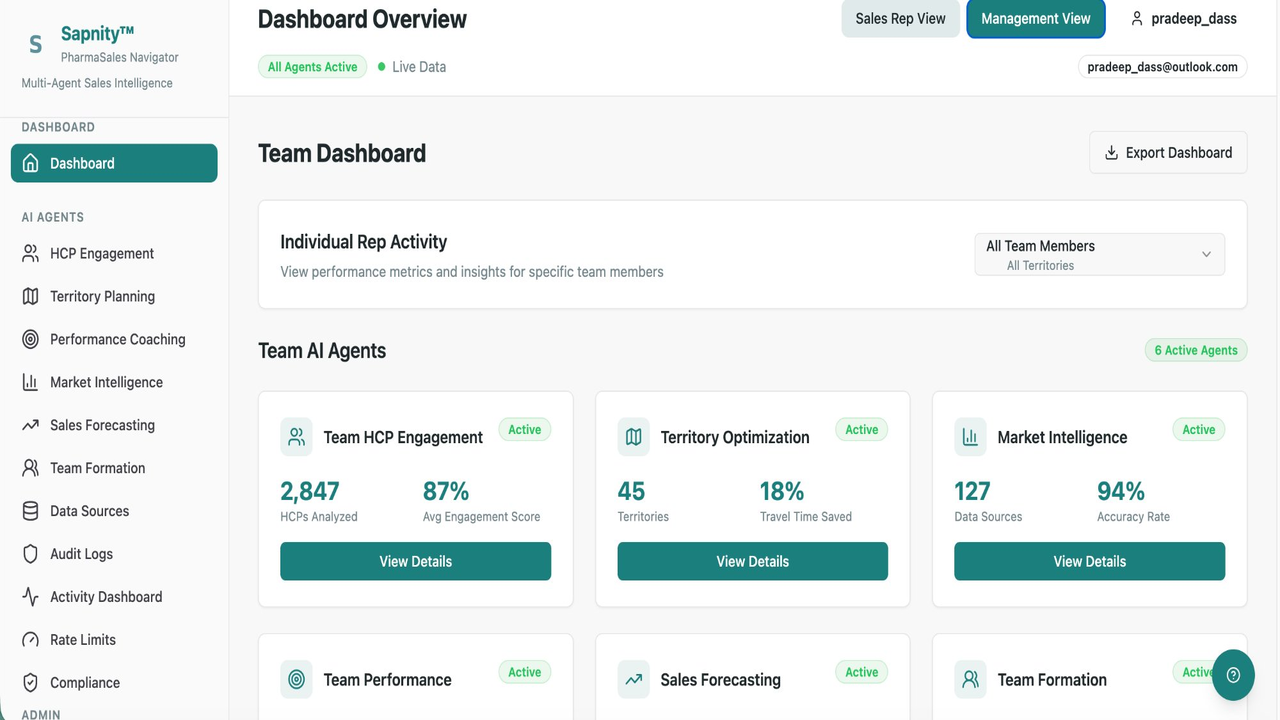 PharmaSales Navigator - Sapnity preview 2