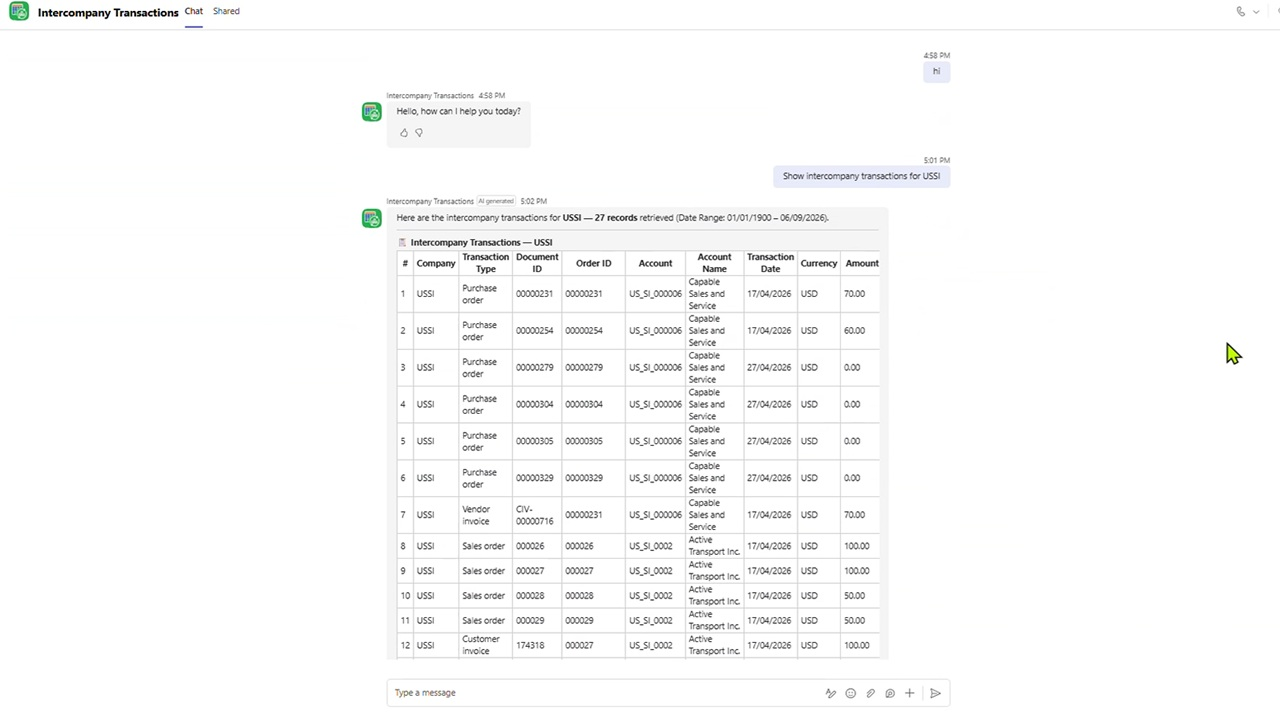 AXIO Intercompany Transactions Agent preview 1