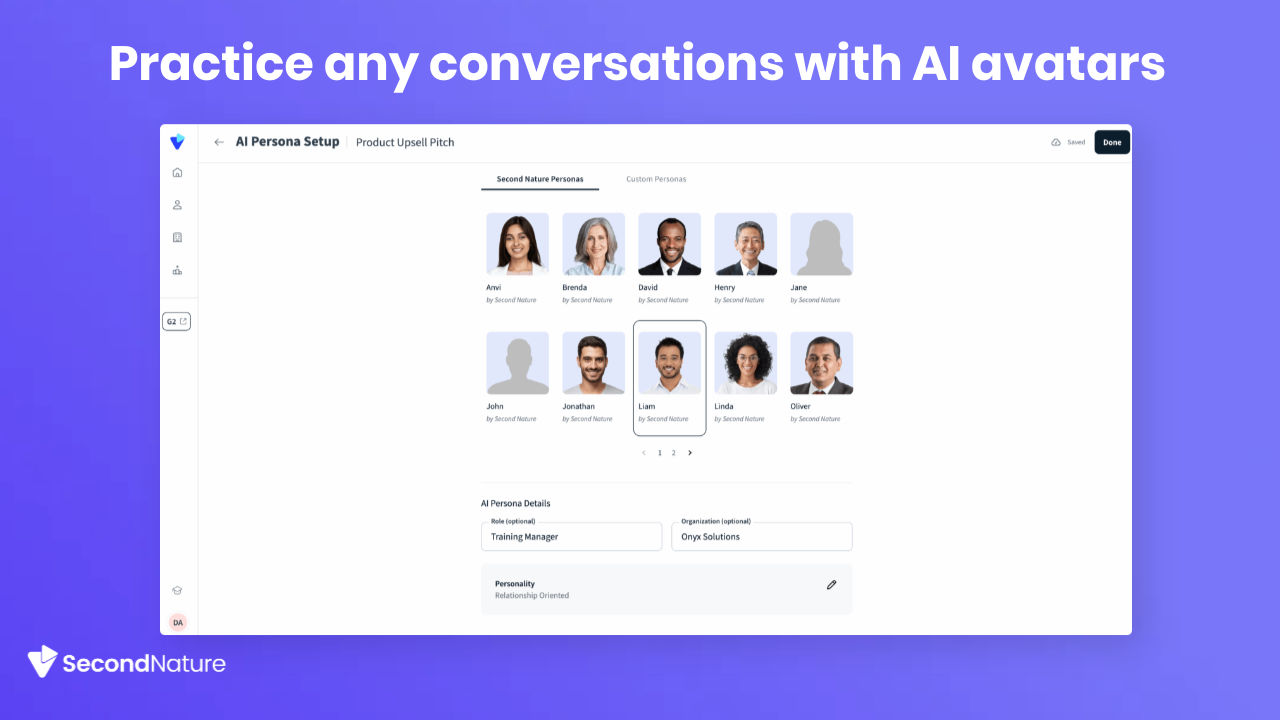 Second Nature AI Roleplay Application preview 3
