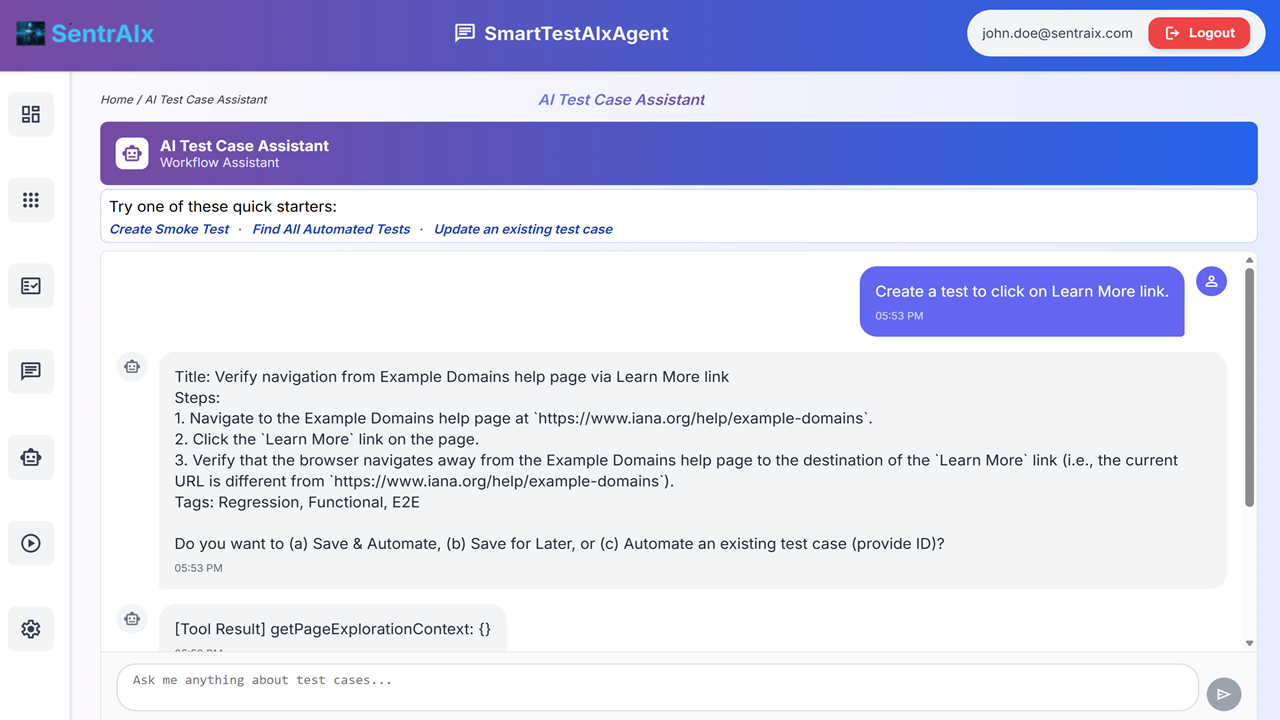 SmartTestAIx — Zero-Touch Autonomous Testing preview 4