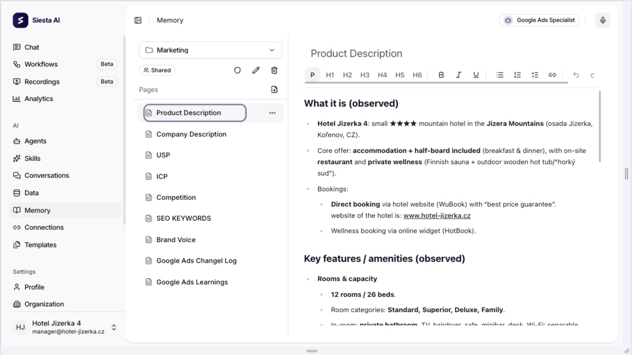 Siesta AI preview 3