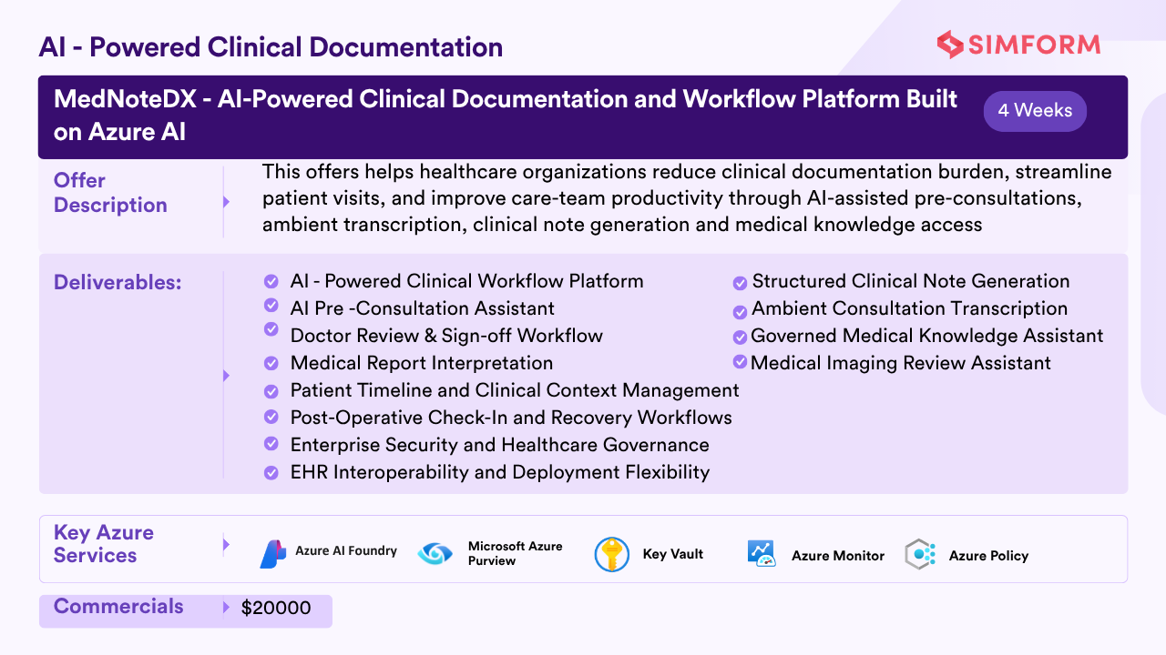 MedNoteDX - AI-Powered Clinical Documentation and Workflow Platform Built on Azure AI preview 4