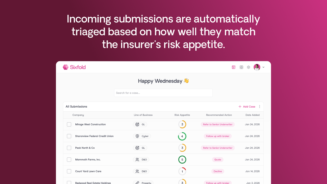 Sixfold | AI for Insurance Underwriters preview 2