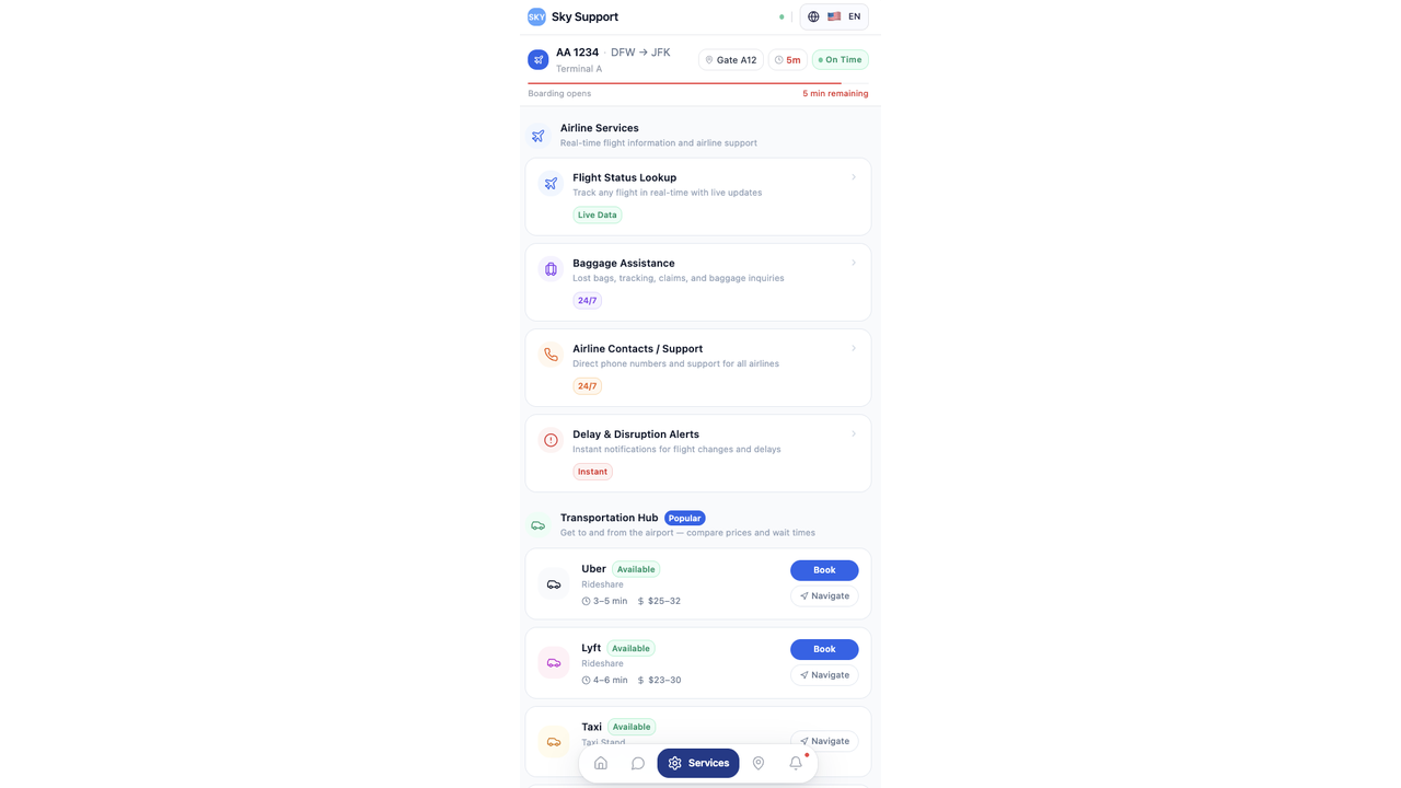 Sky Support AI – Airport & Airline Concierge Platform preview 3
