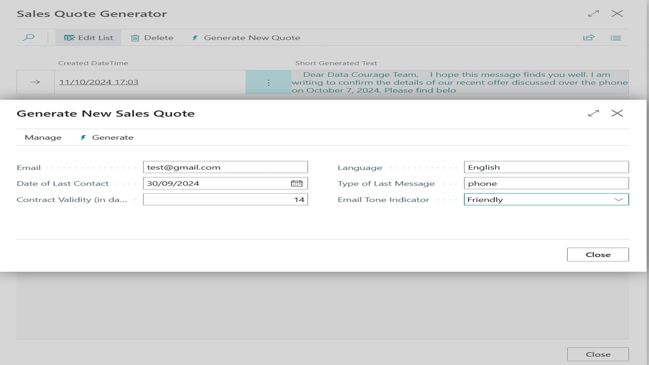 AI Sales Quote Generator preview 1