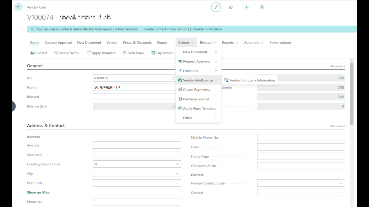 AI Vendor Intelligence preview 3