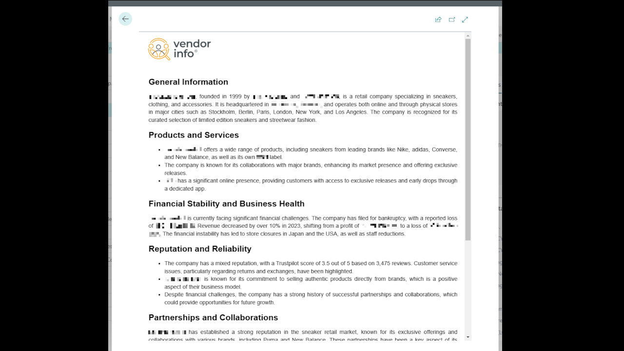 AI Vendor Intelligence preview 1