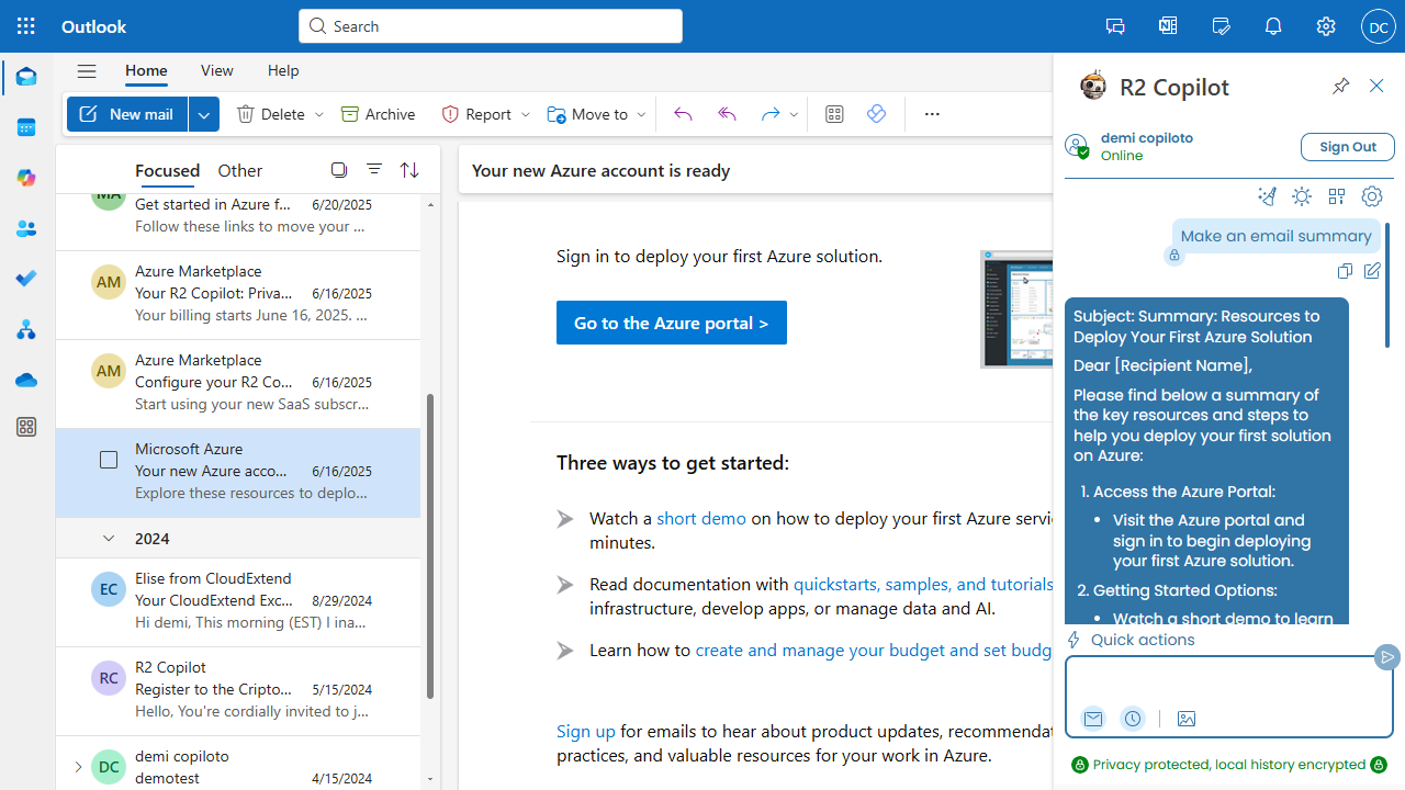 R2 Copilot: Private AI for Office 365 preview 1