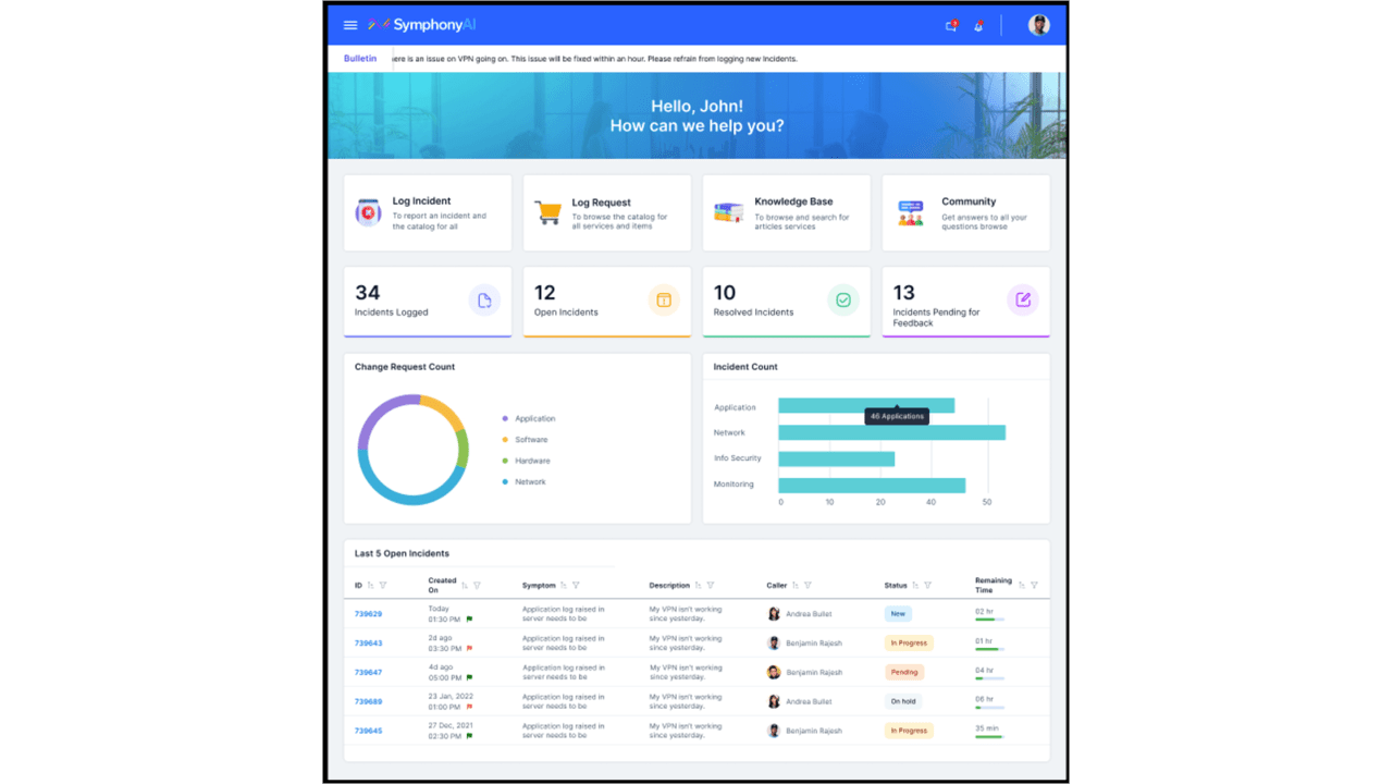 SymphonyAI Service Management preview 3