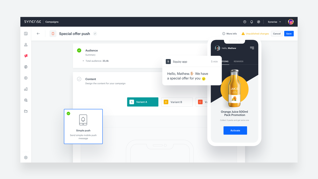 Synerise AI Growth Cloud preview 3