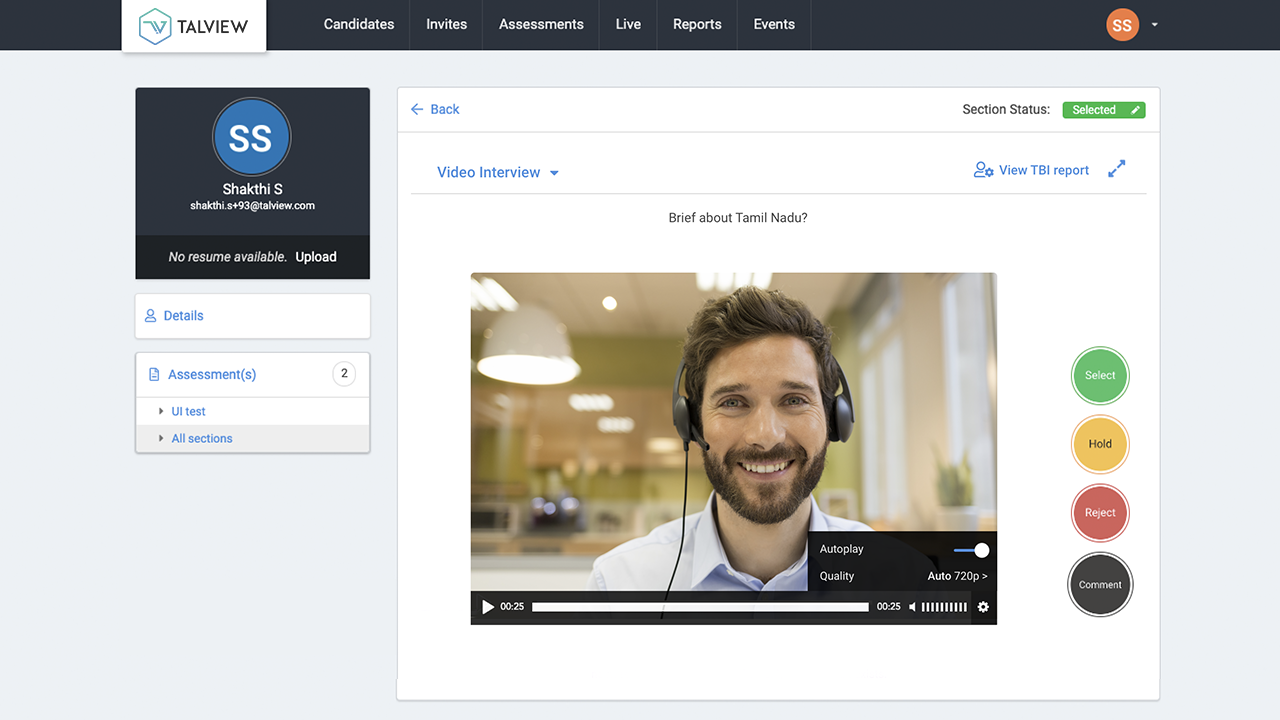 Talview Video Interviewing preview 1