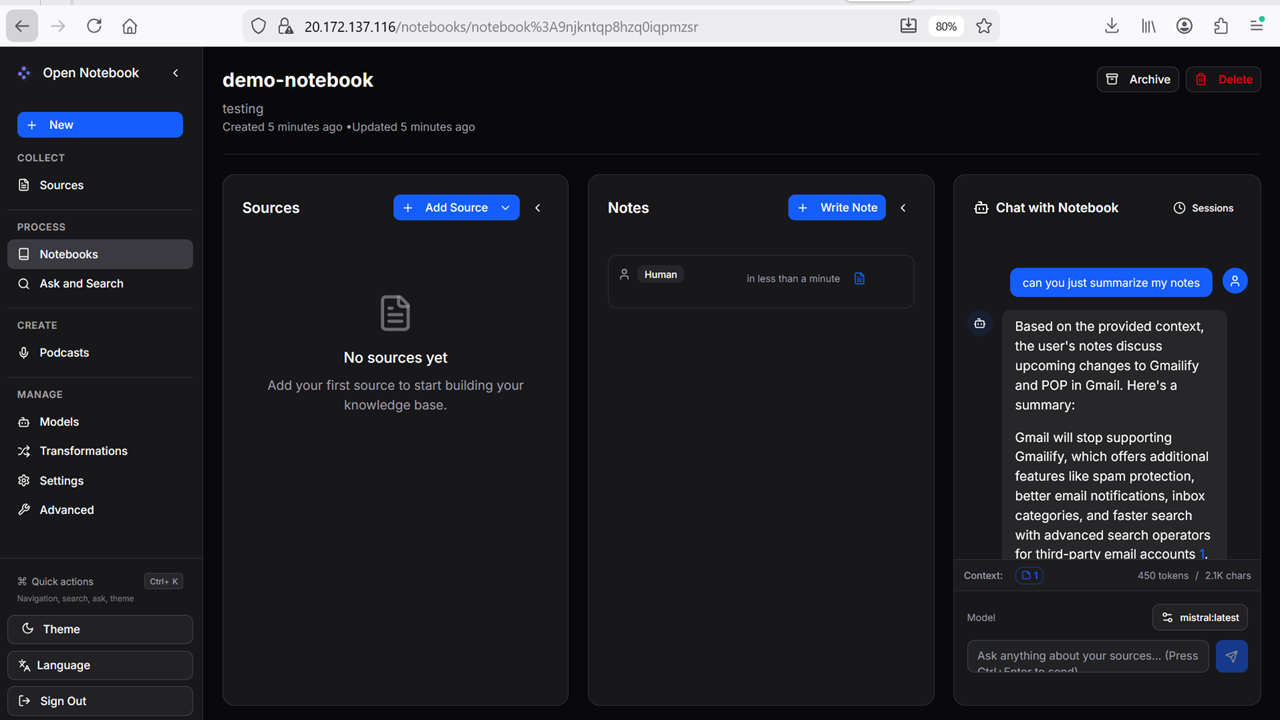 Open Notebook - The AI Podcast creator preview 4