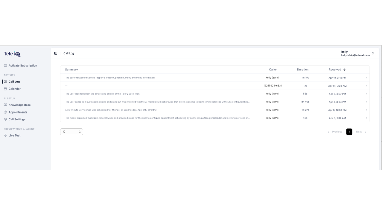 TeleiQ – AI Phone Automation for Businesses preview 5