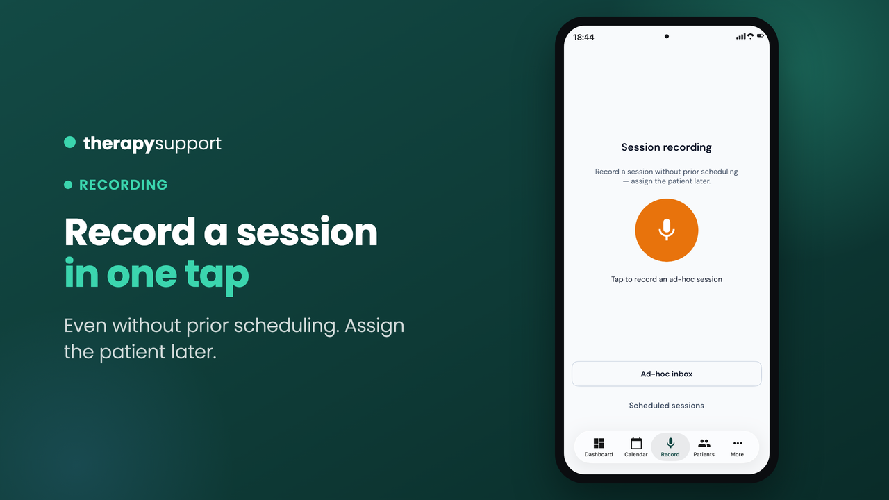 Therapy Support SaaS preview 1