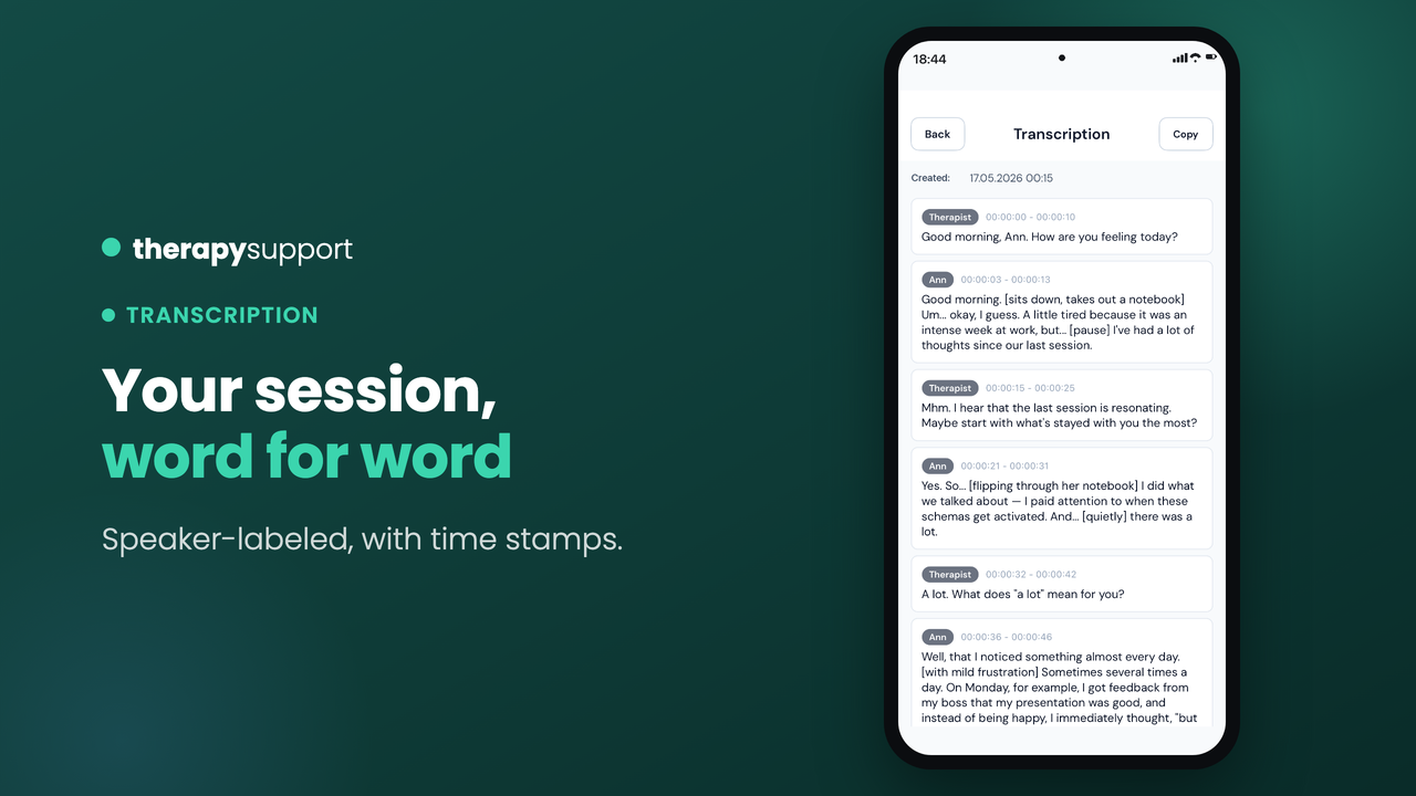 Therapy Support SaaS preview 2