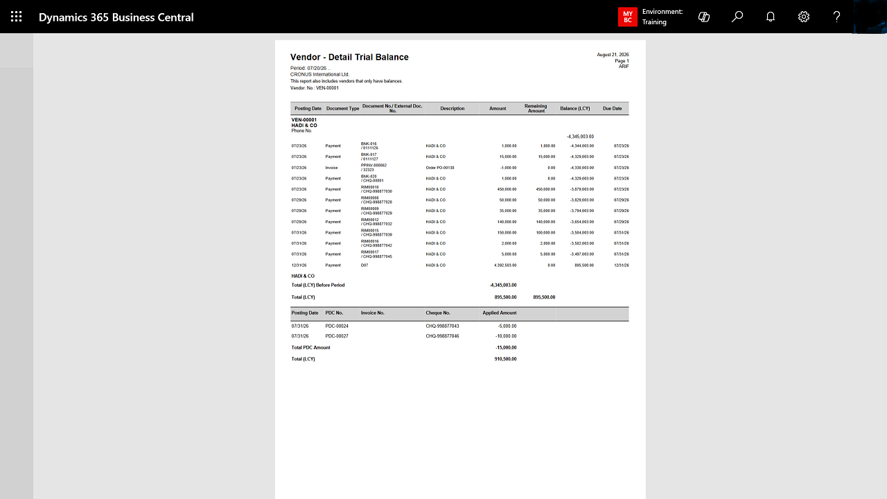 Posted Dated Cheque Management preview 2
