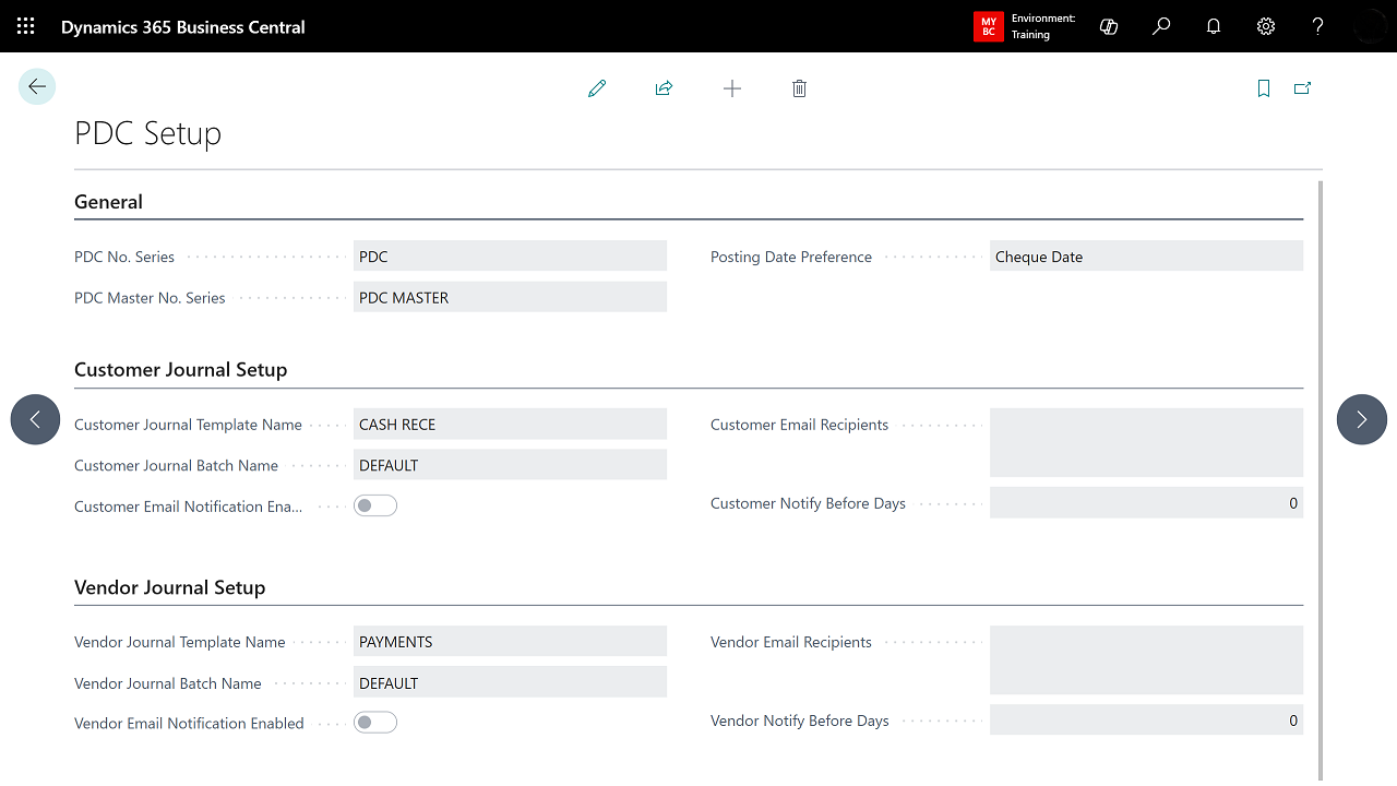 Posted Dated Cheque Management preview 1