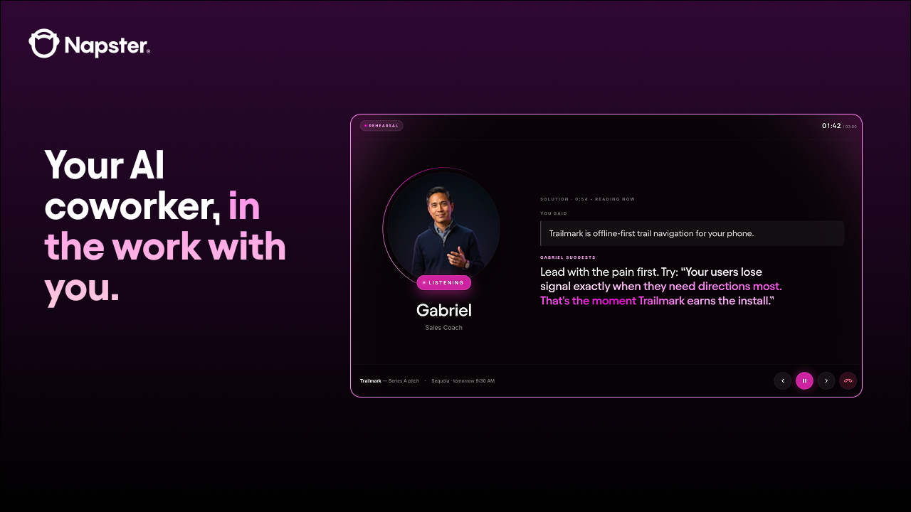 Napster for Work preview 2