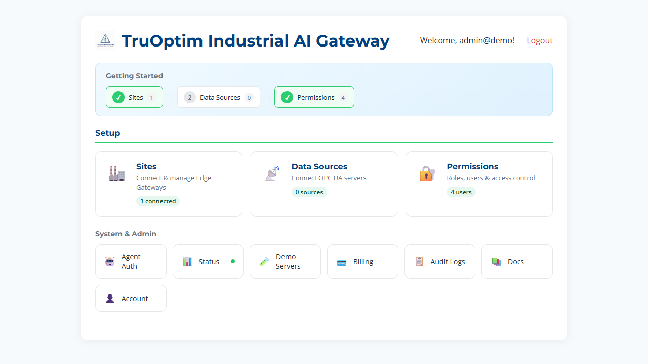 TruOptim Industrial AI Gateway preview 5