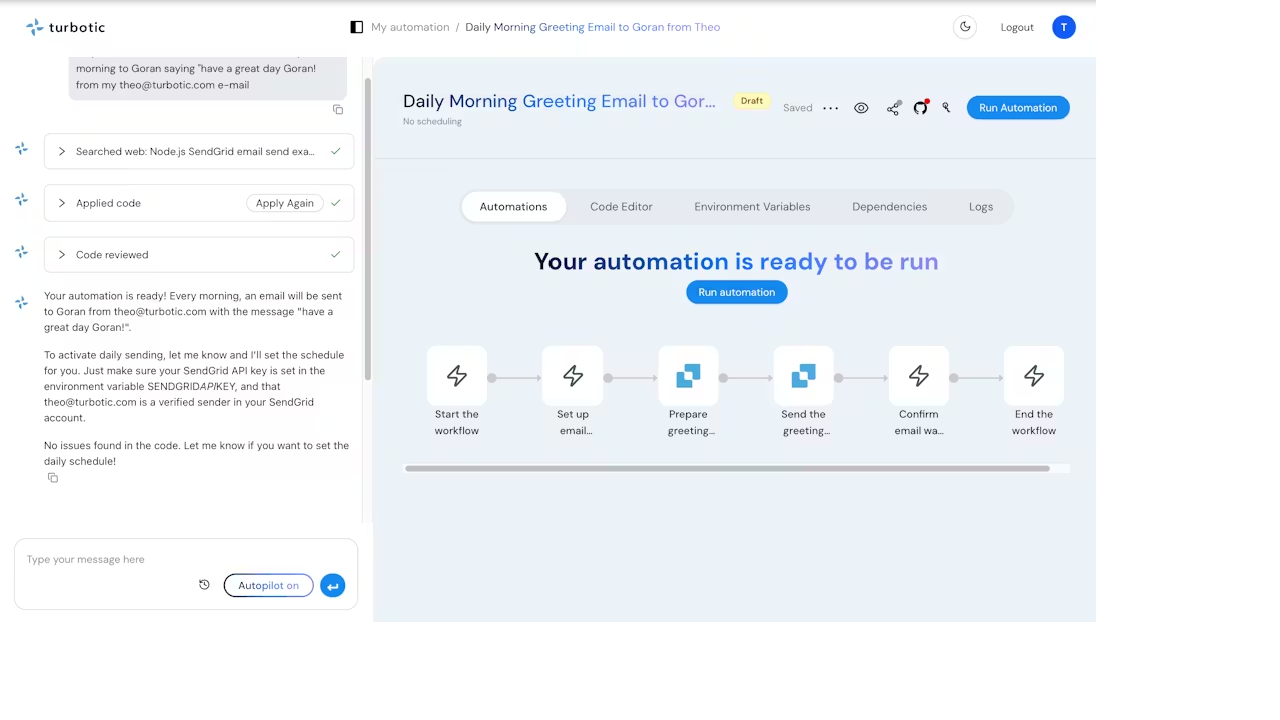 Turbotic Automation AI preview 4