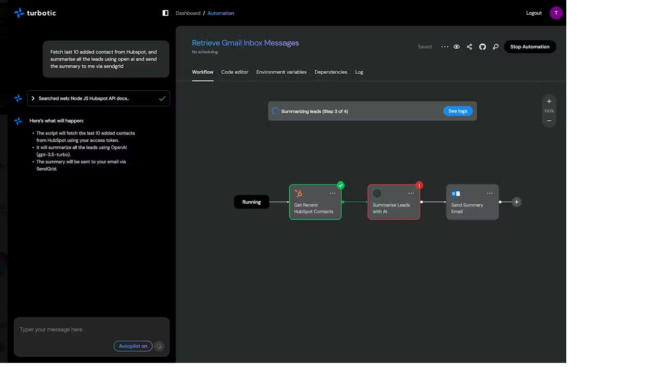 Turbotic Automation AI preview 2