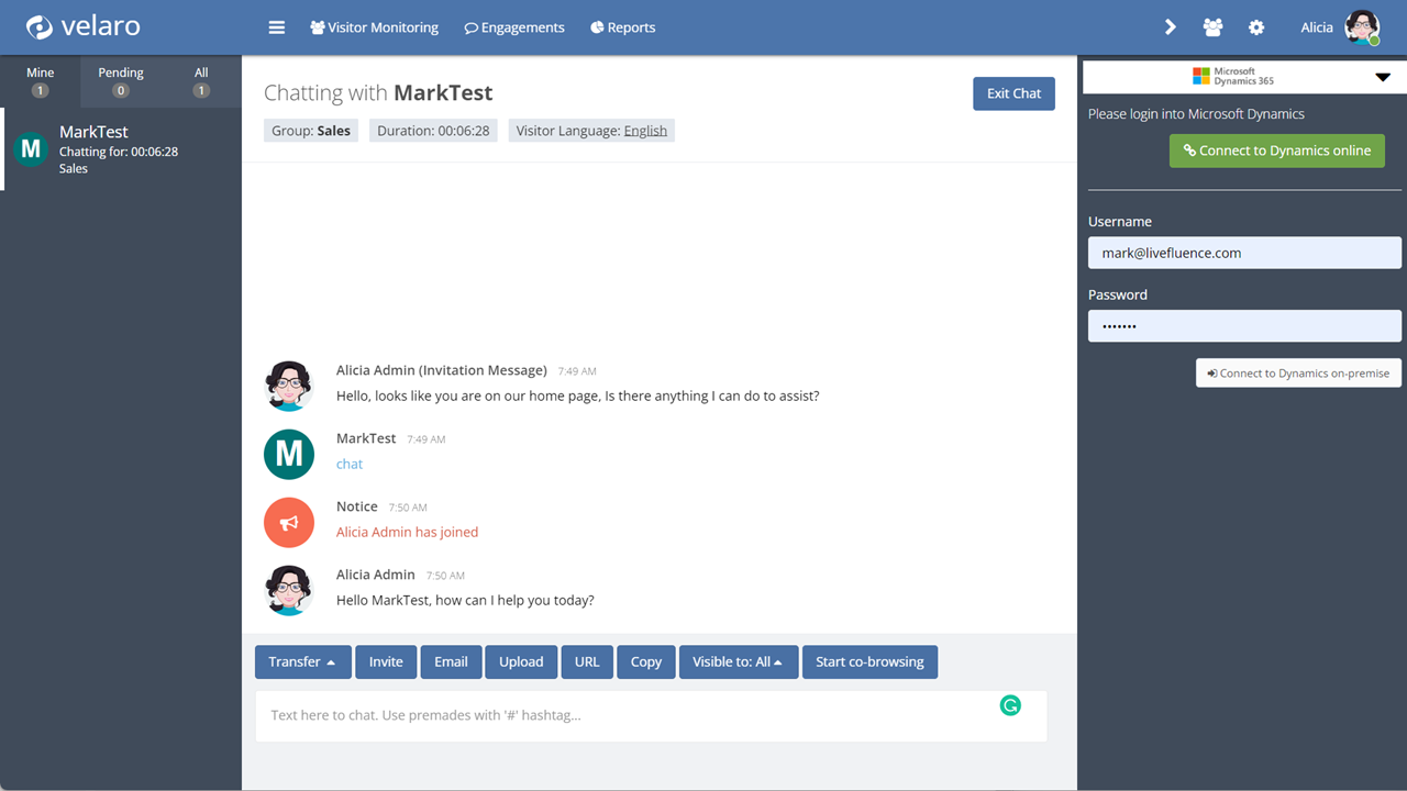 Velaro Engagement for Dynamics preview 1