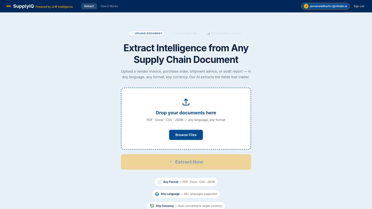 SupplyIQ – AI Document Intelligence for Supply Chain preview 1