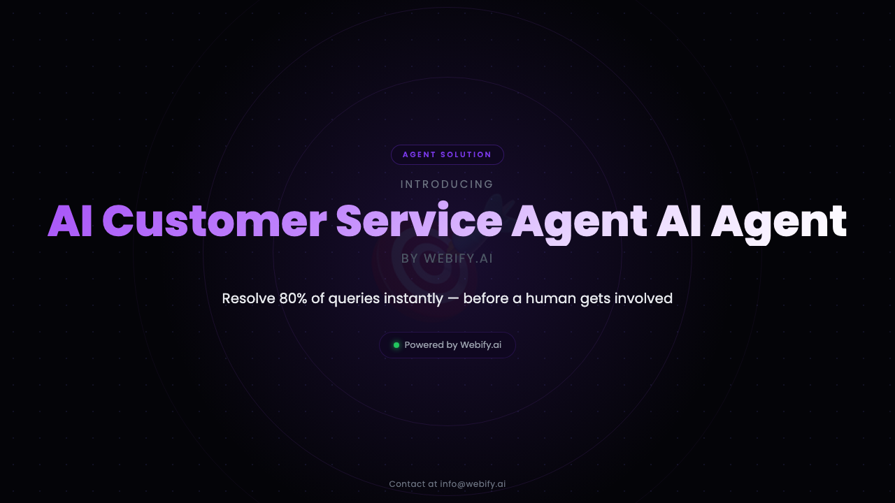 Best AI Customer Service Agent for Customer Support & Business Operations by Webify.ai preview 2