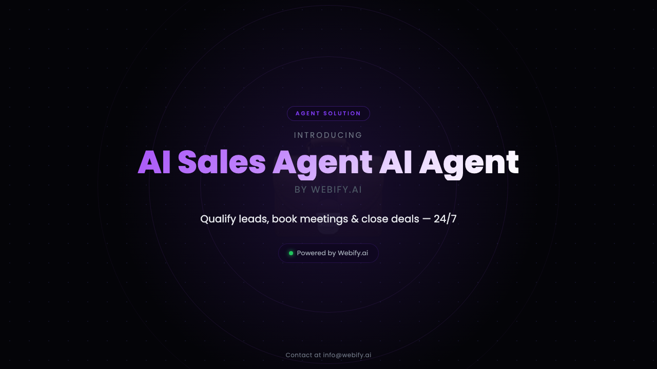 Best AI Sales Agent for Lead Qualification, Customer Engagement & Sales Automation by Webify.ai preview 2