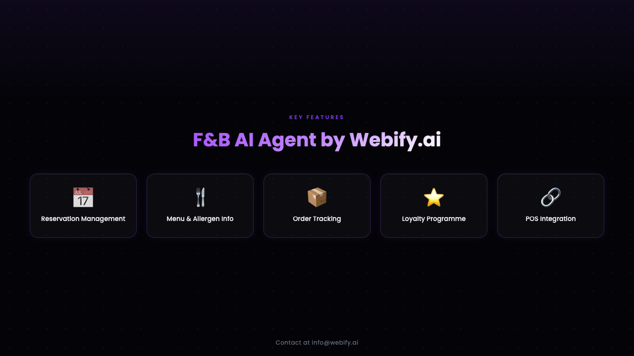 Best AI Agent for Food & Beverage Industry, Retailers & Wholesalers by Webify.ai preview 3