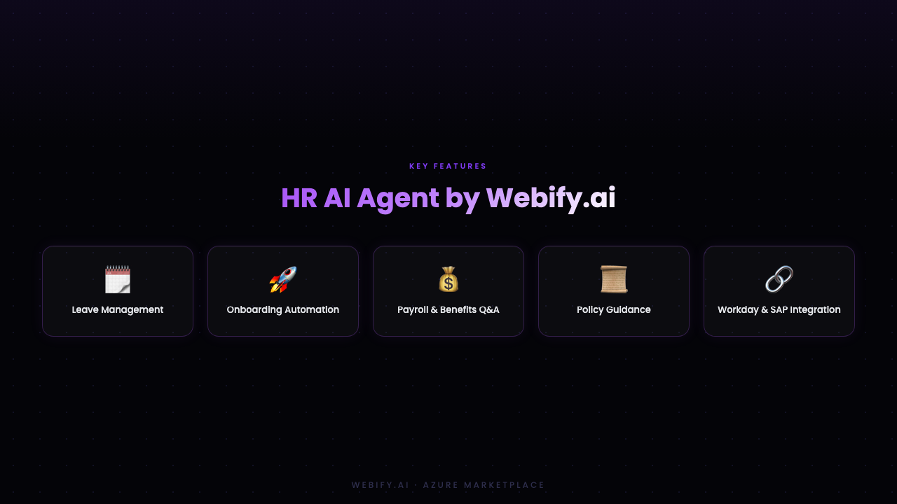 HR AI Agent for Employee Support & Onboarding | Webify.ai preview 3