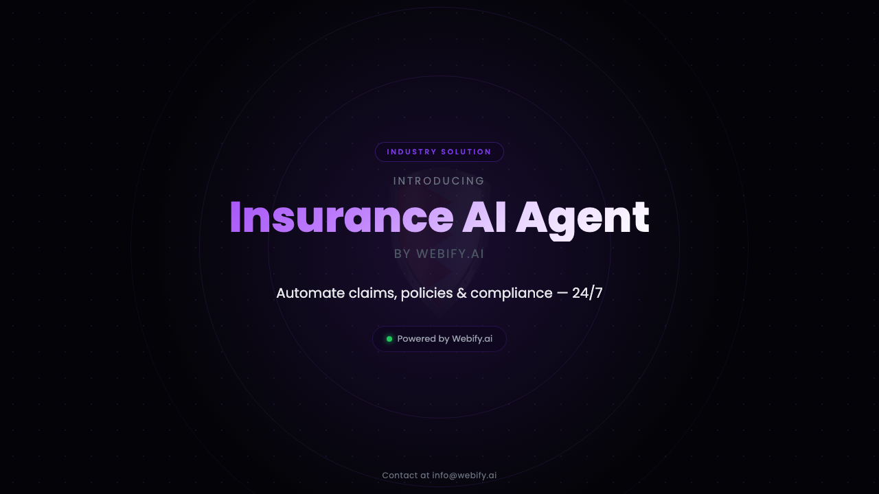 Best AI Agent for Insurance Industry by Webify.ai preview 2