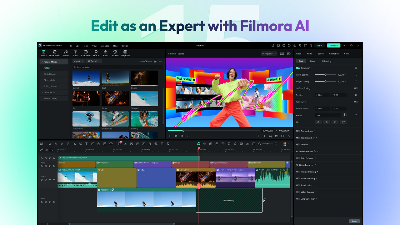 Wondershare Filmora preview 1