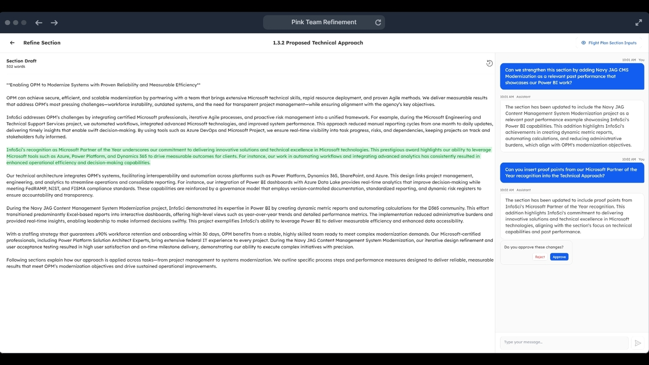 pWin.ai – AI-Powered Proposal Writing with Shipley Best Practices preview 3