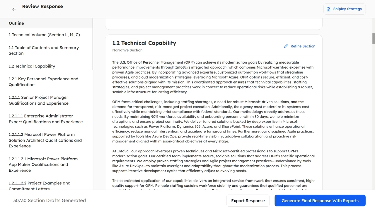 pWin.ai – AI-Powered Proposal Writing with Shipley Best Practices preview 2
