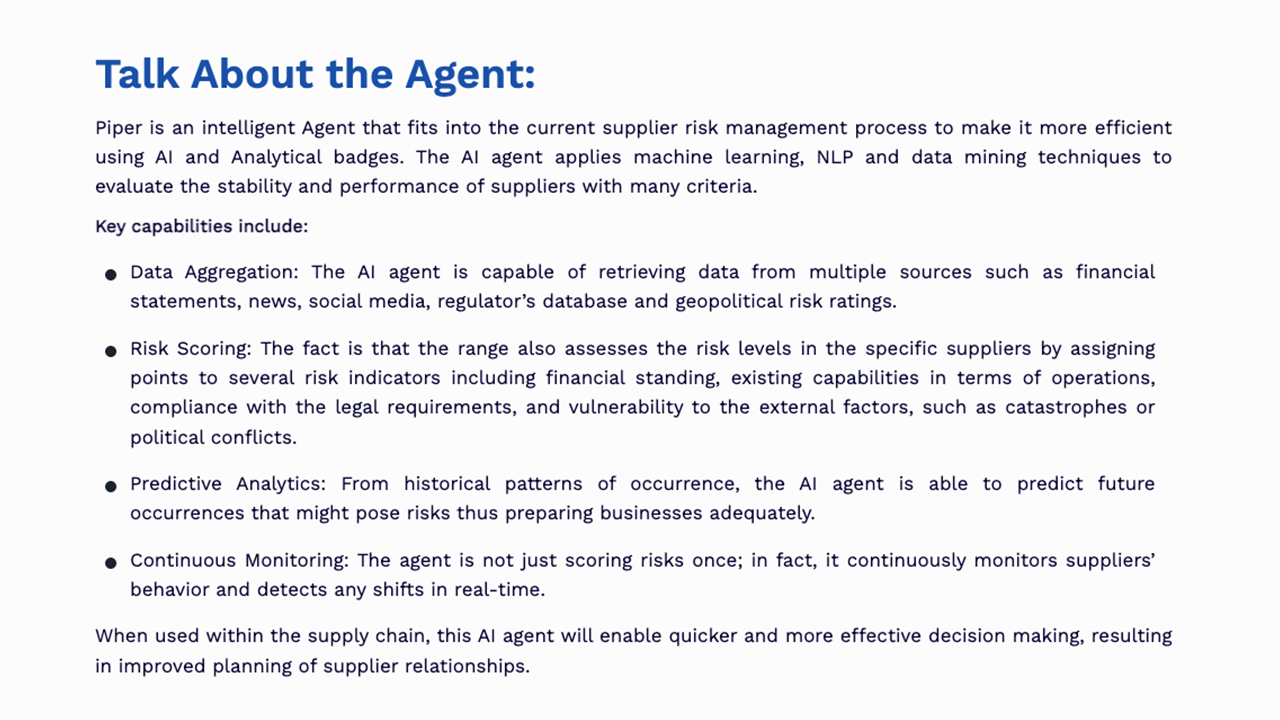 Vendor Onboarding & Risk Assessment Agent preview 2