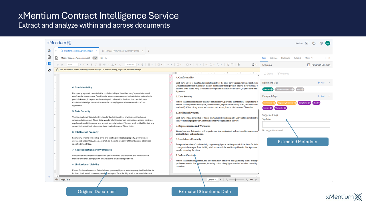 xMentium Document Intelligence Platform preview 3