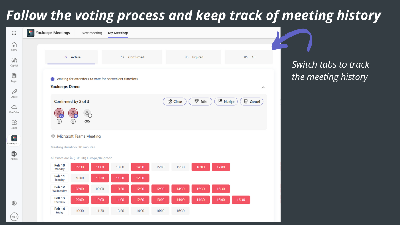 Youkeeps AI Scheduling Assistant preview 2