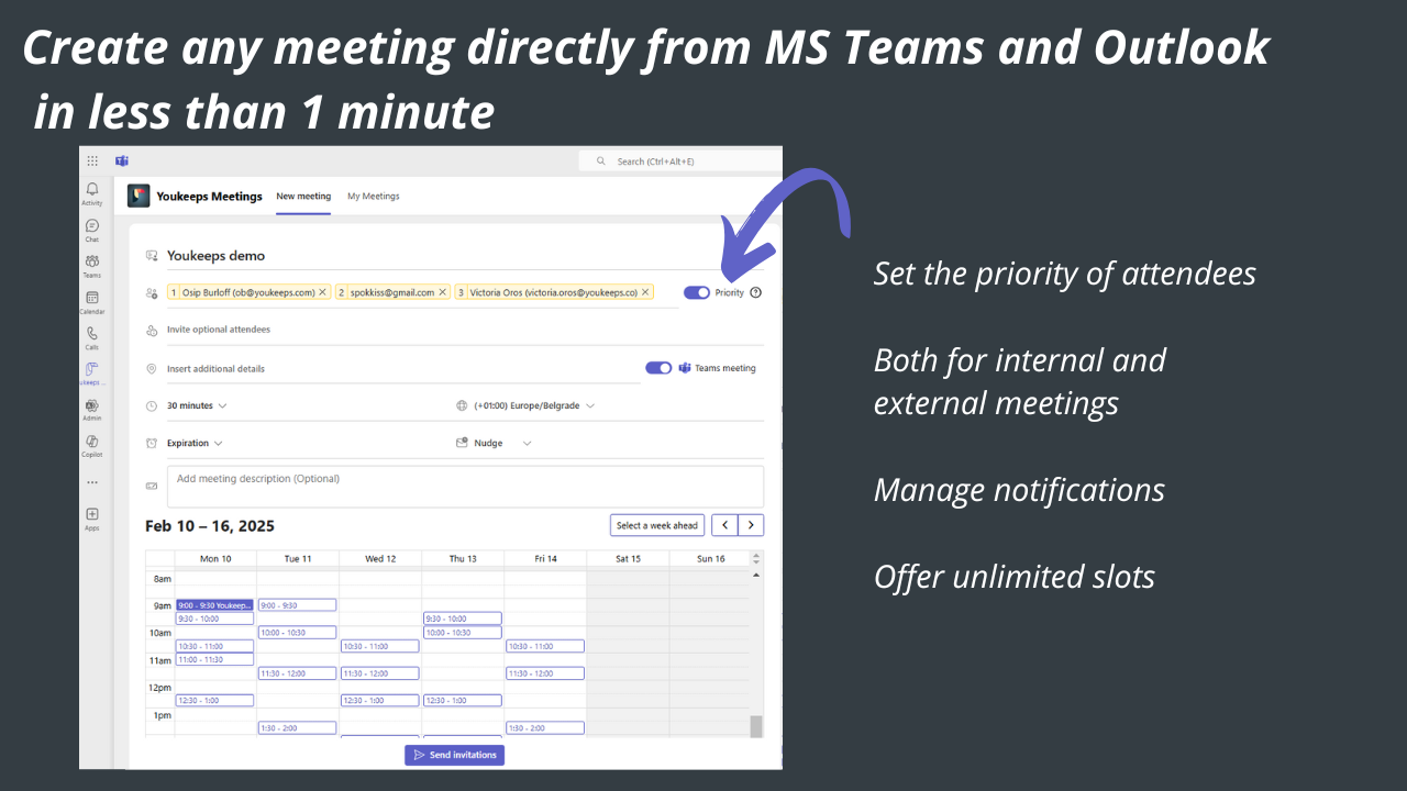 Youkeeps AI Scheduling Assistant preview 1