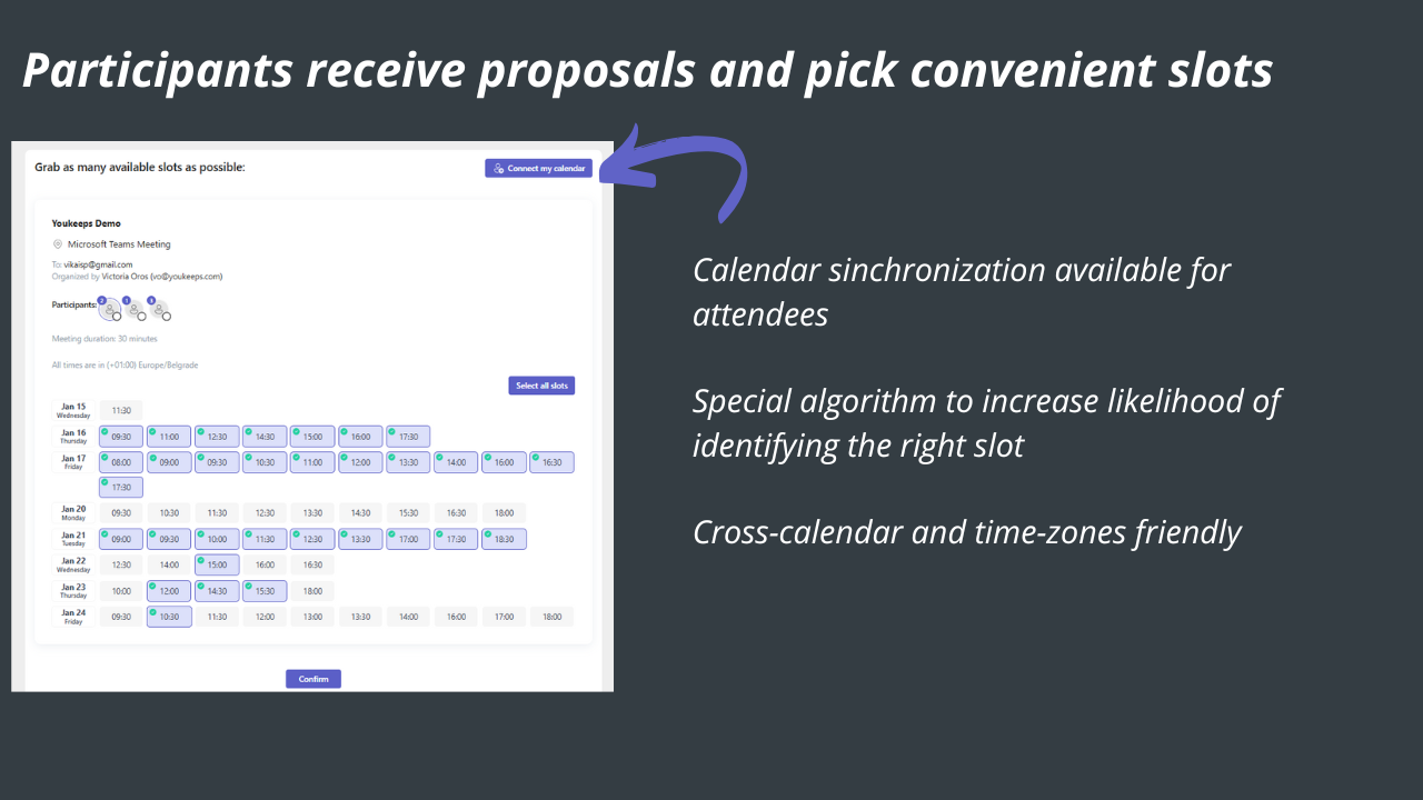 Youkeeps AI Scheduling Assistant preview 3