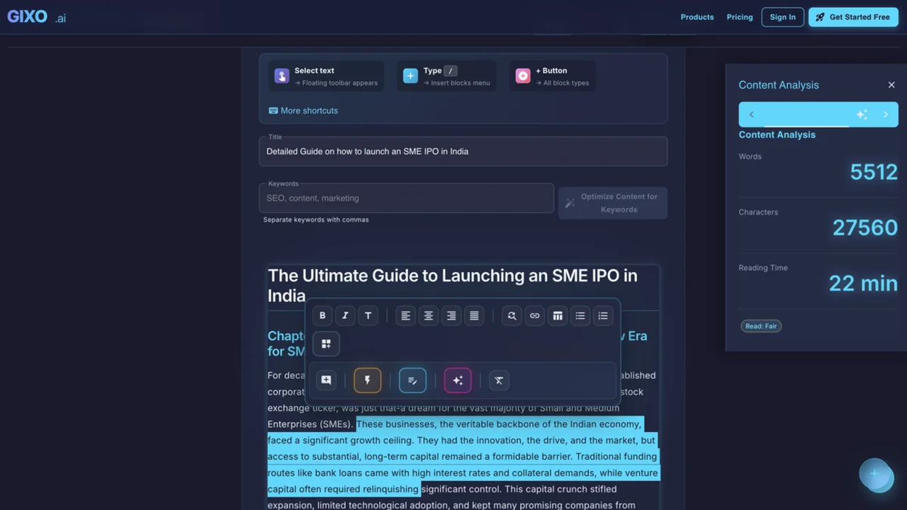 Gixo Quill — AI Content Generation Platform preview 3
