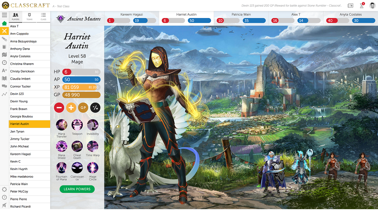 Snapshot 4 of Classcraft
