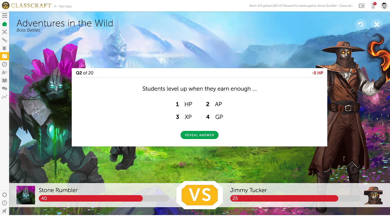 Snapshot 5 of Classcraft
