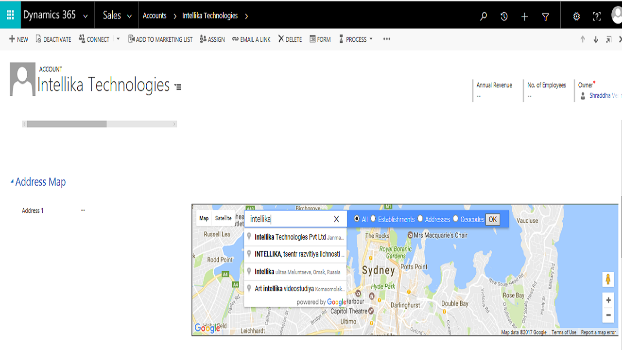 Snapshot 2 of iERA Address Auto Complete
