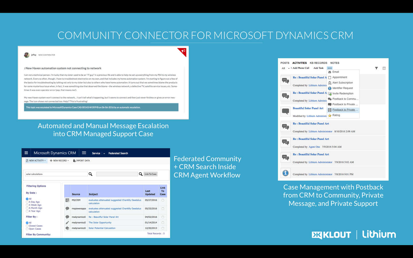 Snapshot 3 of Lithium Community Microsoft Dynamics CRM Connector